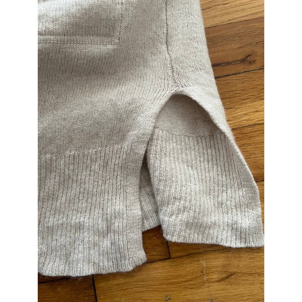 MADEWELL Open Front Brushed Rib Alpaca Cardigan Pockets Cream Large A001722 - Picture 5 of 9
